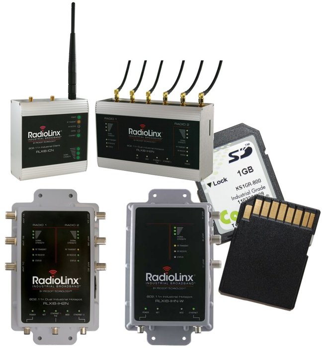 Las radios industriales 802.11n de ProSoft Technology utilizan una tarjeta de memoria extraíble para guardar y gestionar los ajustes de configuración de la radio